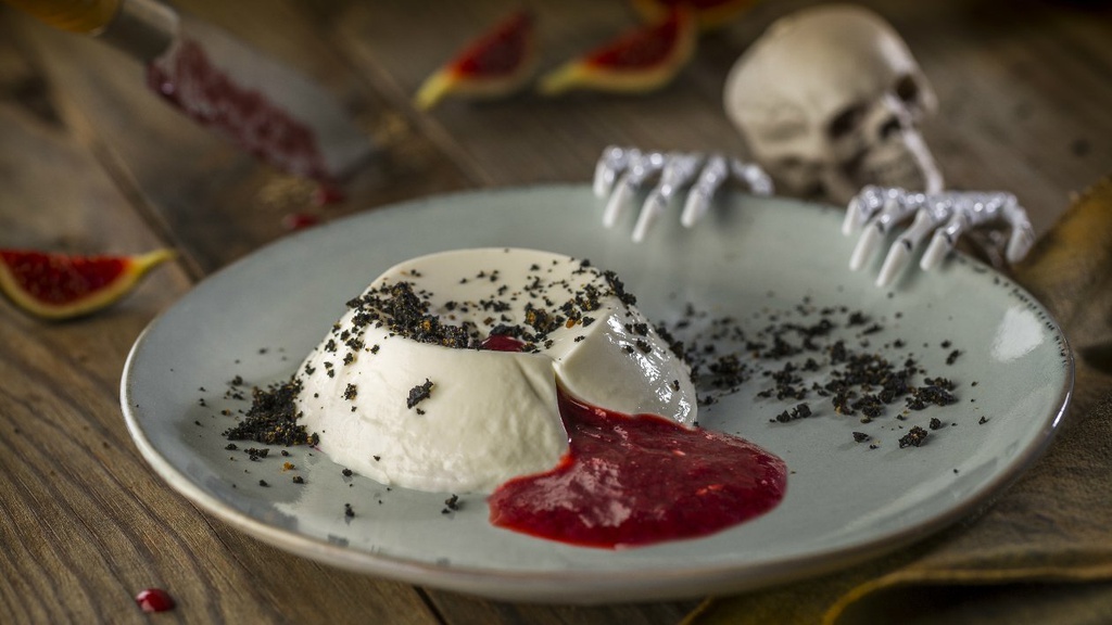 Panna cotta sangrante